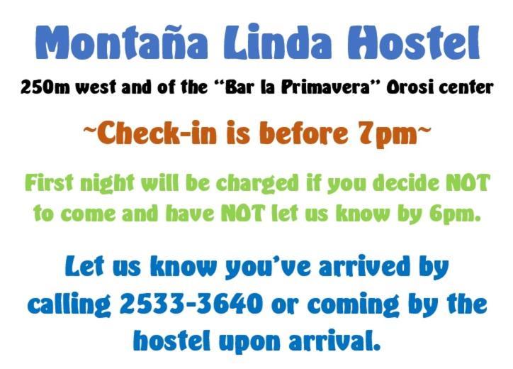 Montana Linda Hostel Ороси Экстерьер фото