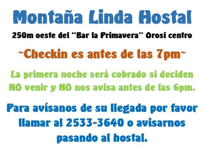 Montana Linda Hostel Ороси Экстерьер фото